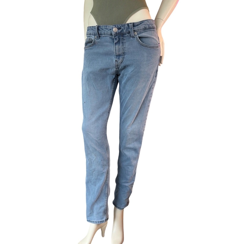 Only & Sons Loom Slim Jeans Light Wash Distressed Stain Streetwear Grunge 32x32
